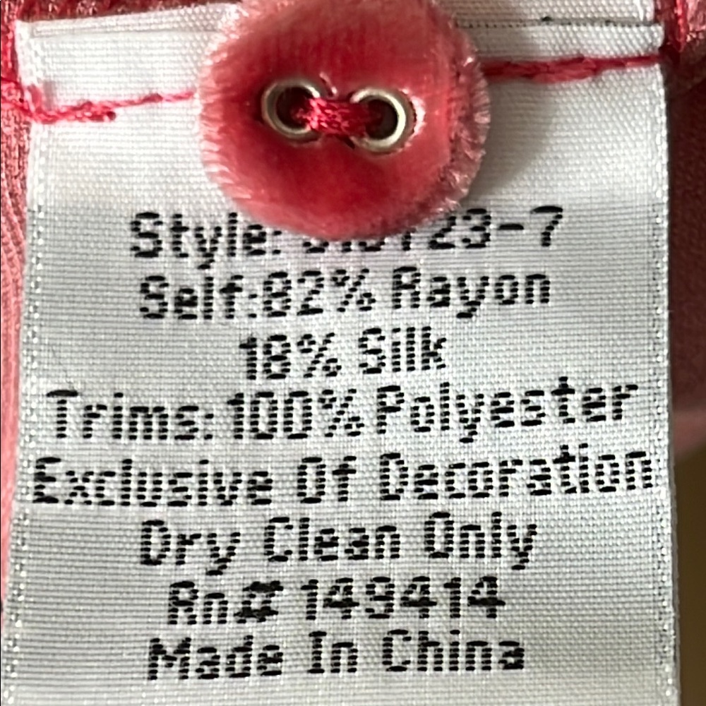 Johnny Was Red Gold Embellished Oversized Shirt - Picture 7 of 8